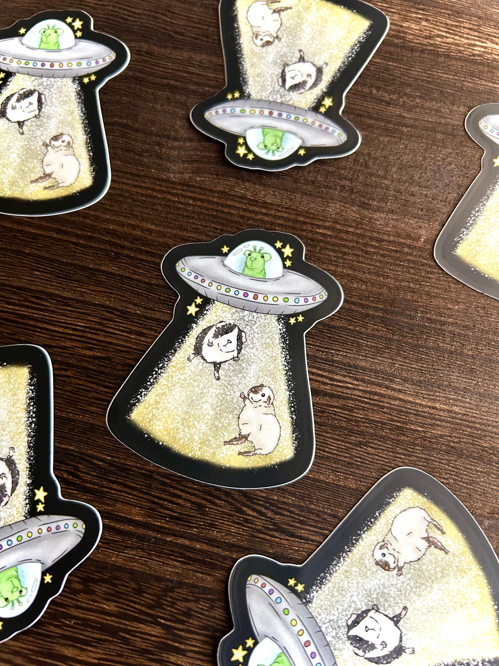 UFO Guinea Pig Sticker