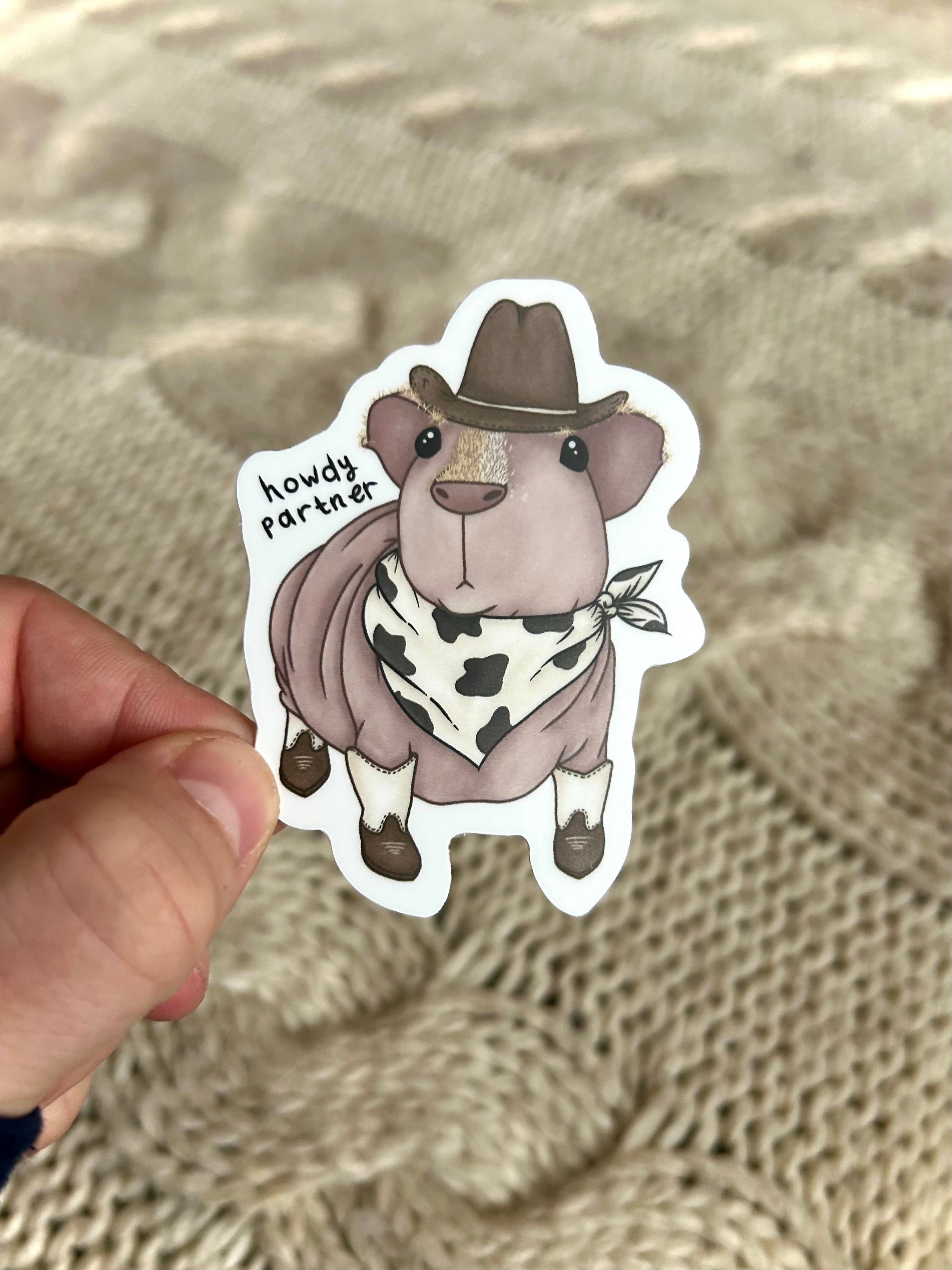 Howdy Partner - Skinny Pig Sticker