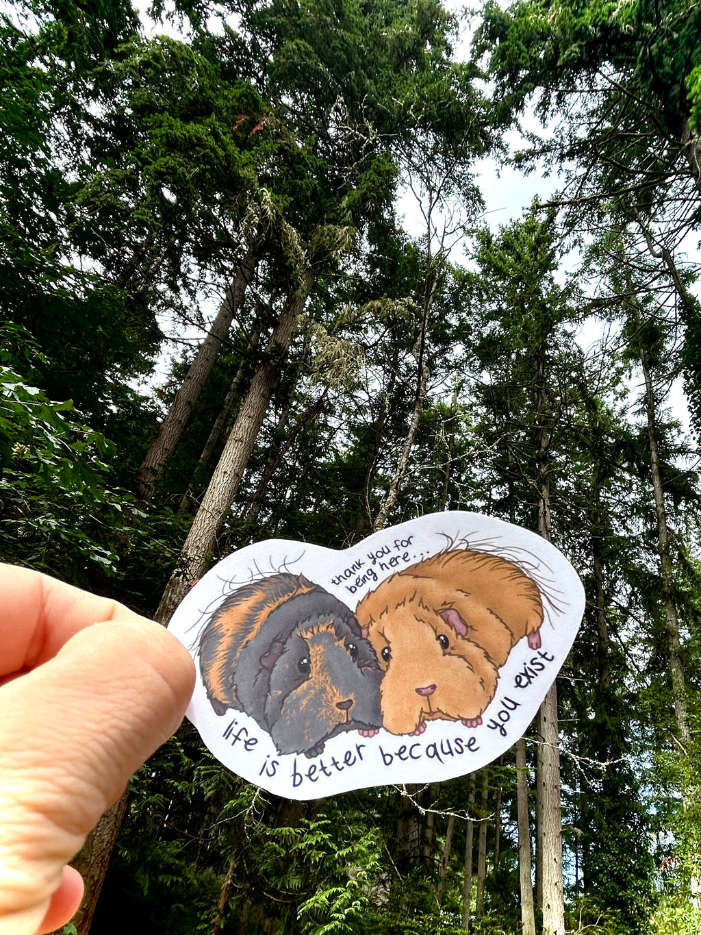 Thank you for being here - Guinea Pig Sticker