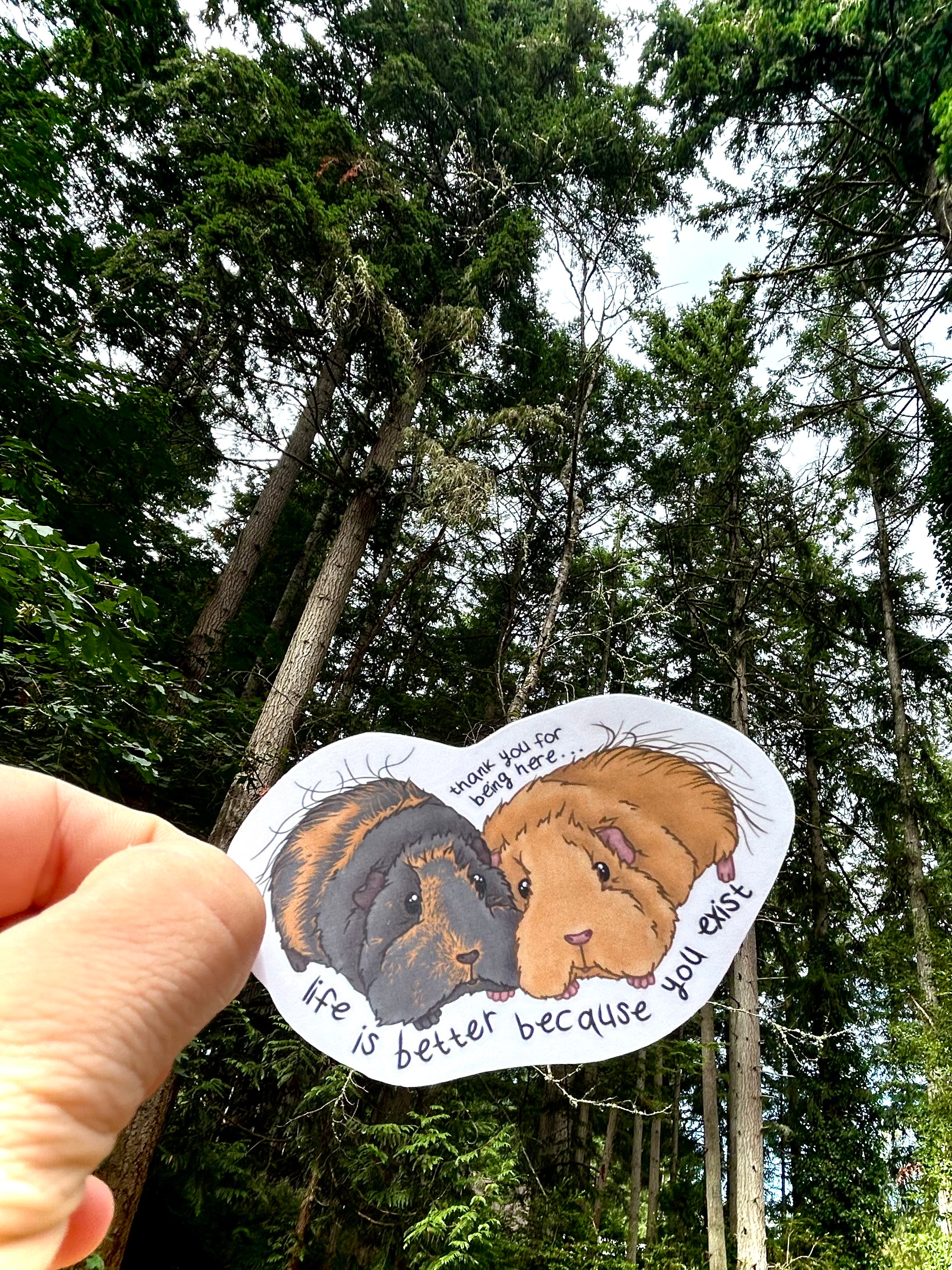 Thank you for being here - Guinea Pig Sticker