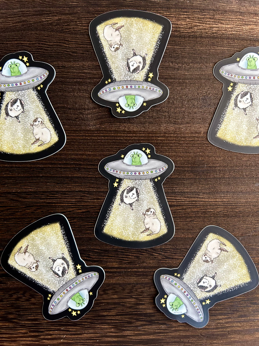 UFO Guinea Pig Sticker