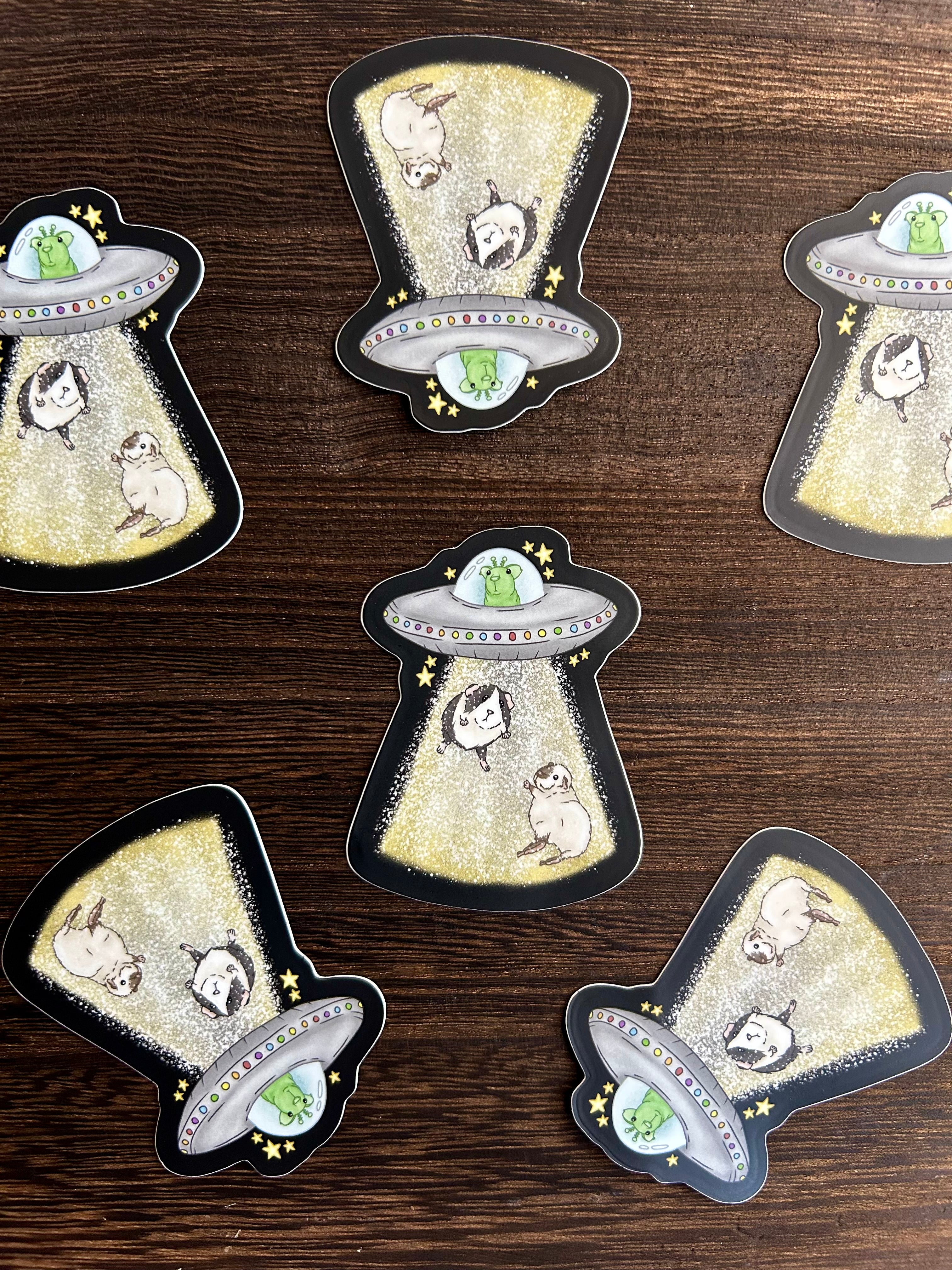 UFO Guinea Pig Sticker