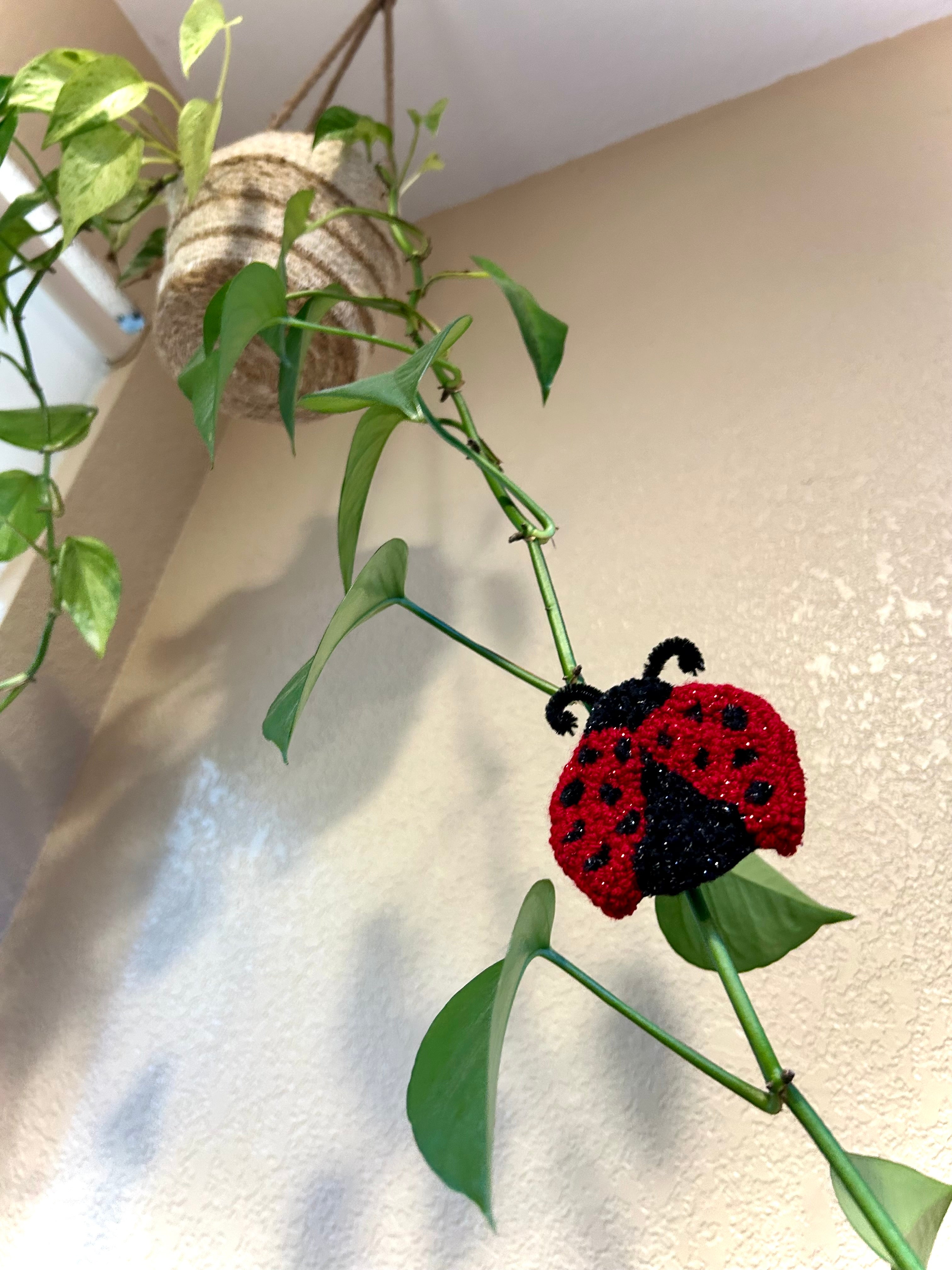 Ladybug Plant Ornament
