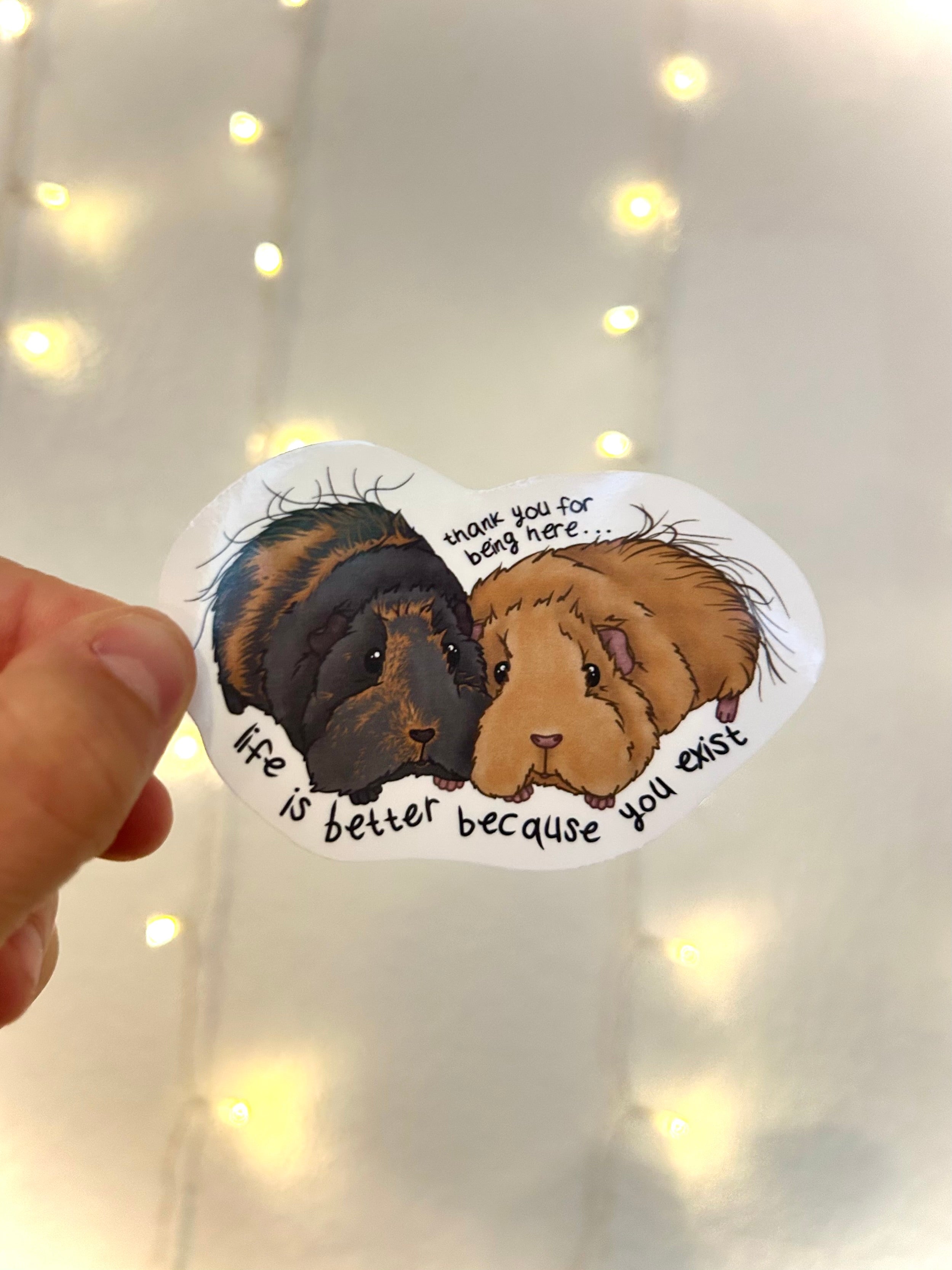 Thank you for being here - Guinea Pig Sticker