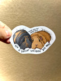 Thank you for being here - Guinea Pig Sticker