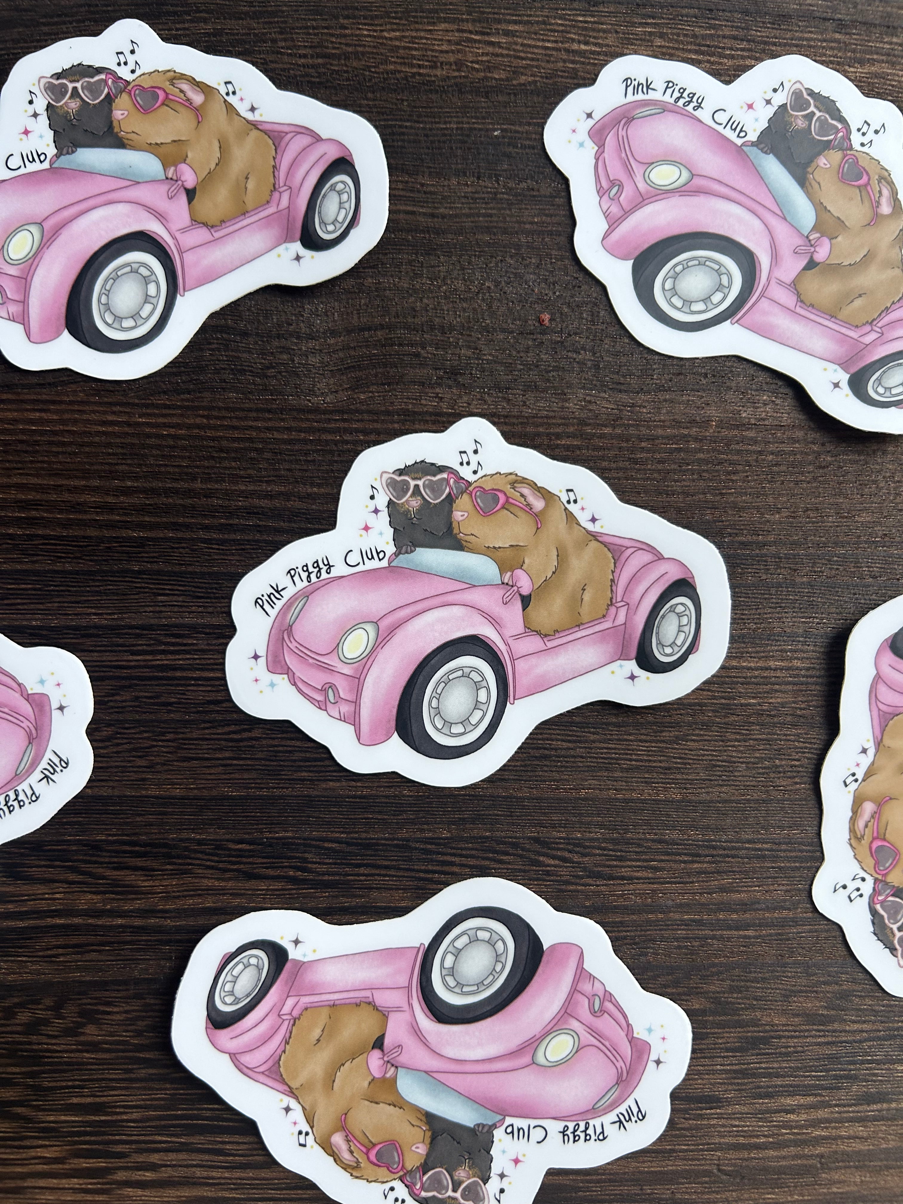 Pink Piggy Club Vinyl Sticker