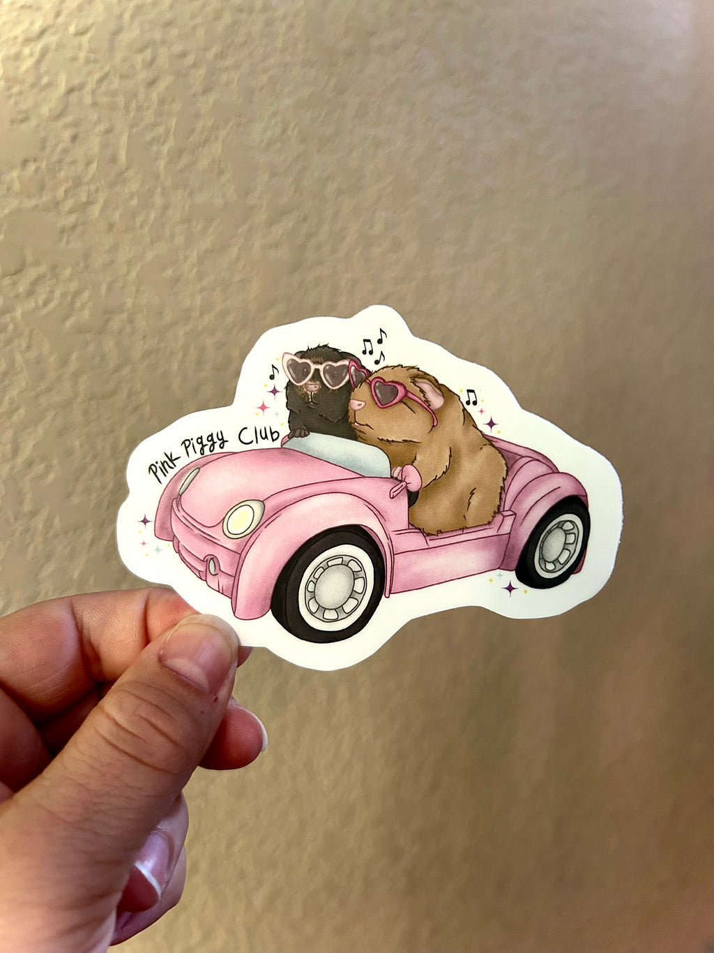 Pink Piggy Club Vinyl Sticker