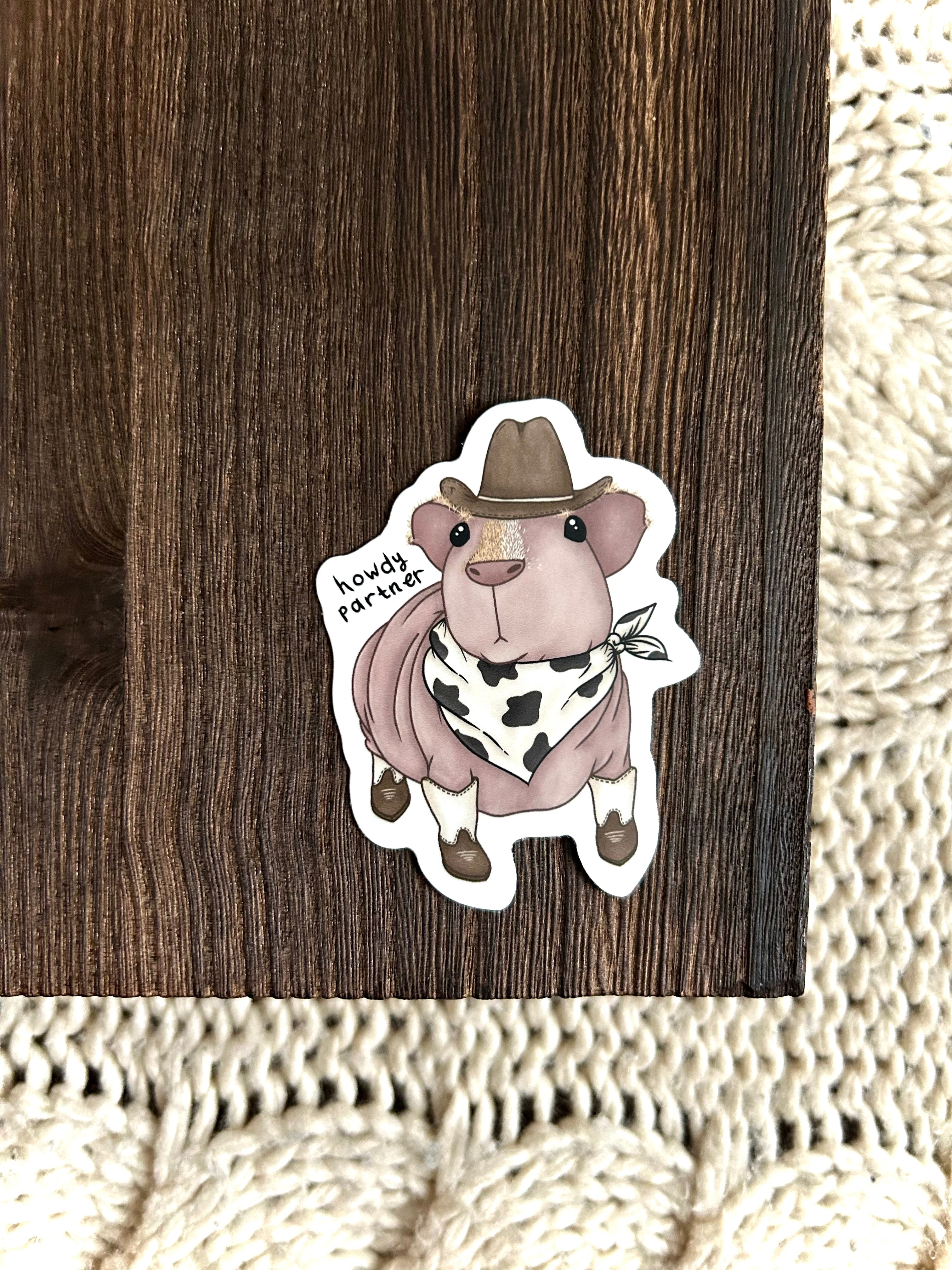 Howdy Partner - Skinny Pig Sticker
