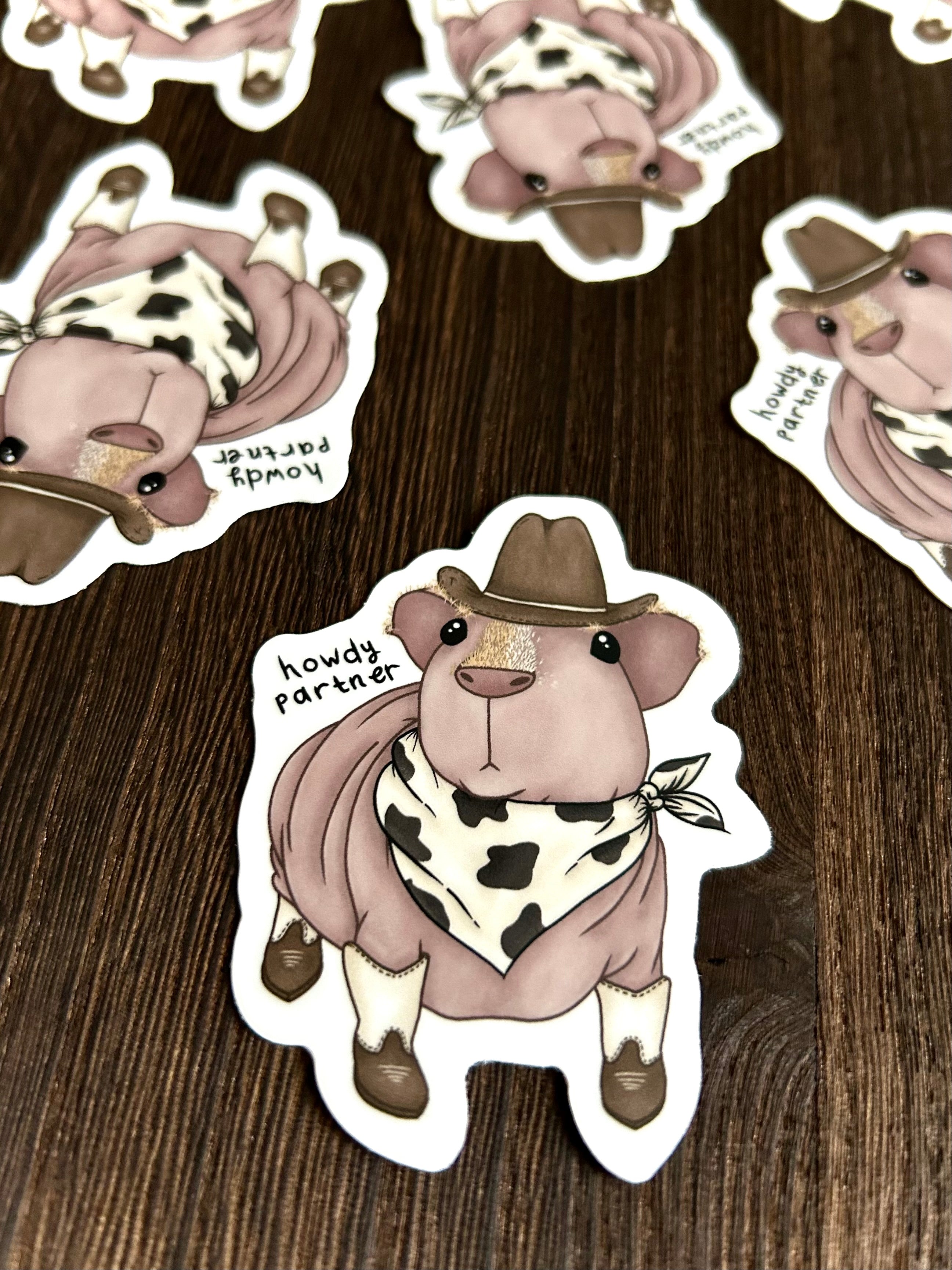 Howdy Partner - Skinny Pig Sticker