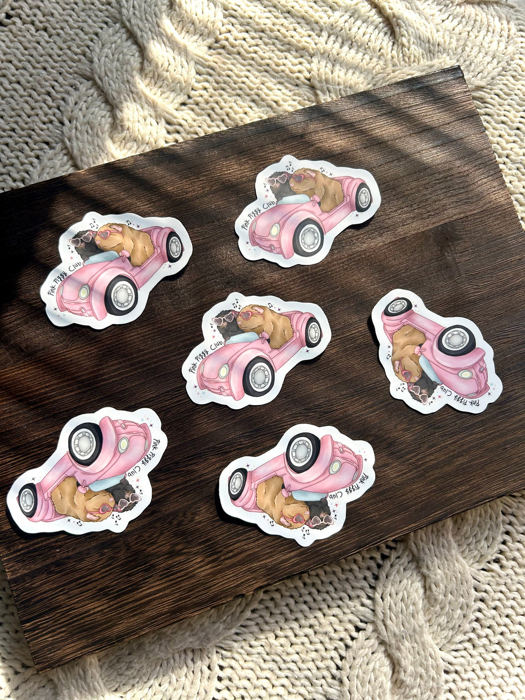Pink Piggy Club Vinyl Sticker