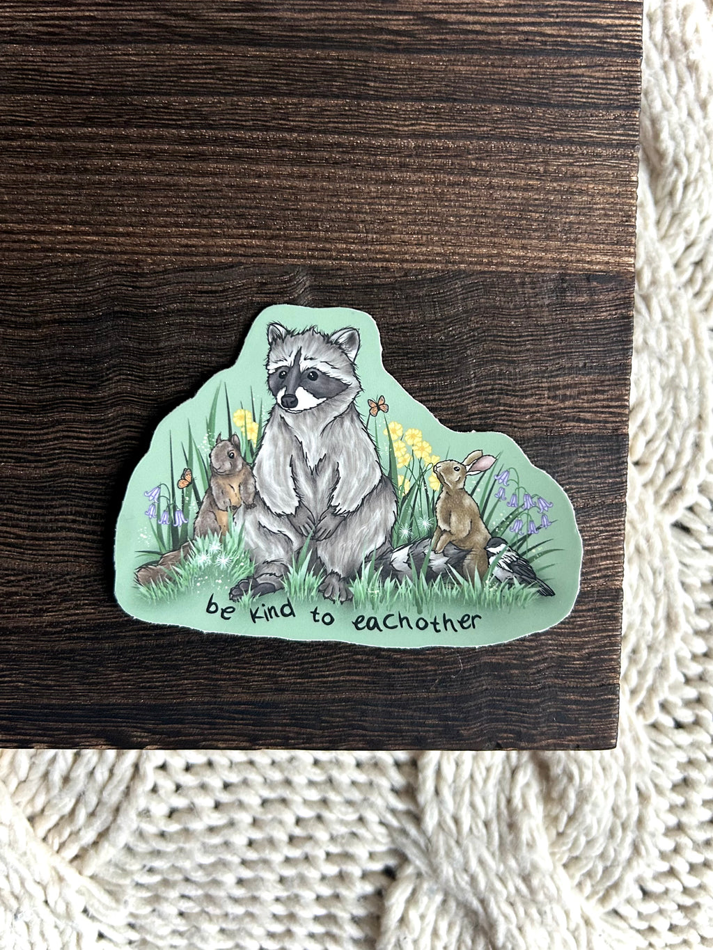 Be kind to Each Other - Forest Friends Sticker